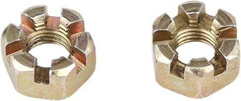 2pcs M10/M12/M14/M16/M20 Hexagon Slotted Nuts for 50cc-250cc Rear Axle Ball Joint Parts distintivo(M16) in Saudi Arabia