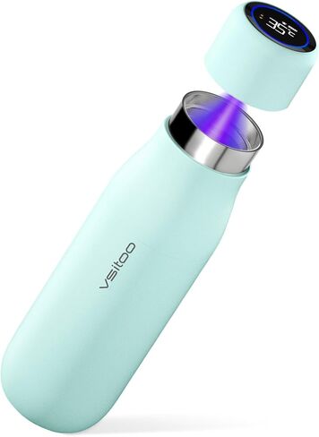 vsitoo Self-Cleaning Smart Water Bottle, Vacuum Stainless Steel Insulated Water Bottle with Handle Double-wall, Keep Drink Hot or Cold, Leak Proof, Standard Metal Canteen for Gym and Outdoor, 15 oz in Kuwait