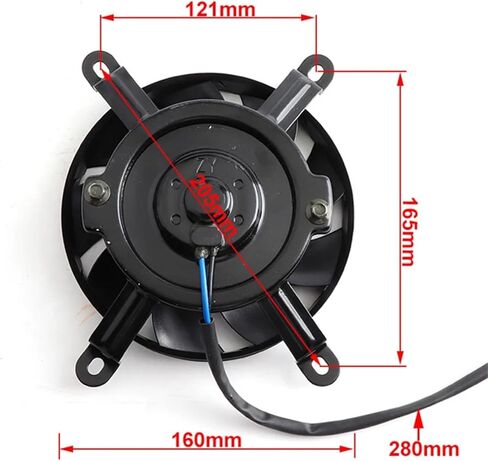 200cc 250CC Water cooling engine cooler Radiator cooling 12v fan for motorcycle distintivo(C-65 degrees) in Saudi Arabia