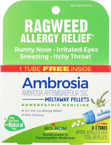 Boiron Ambrosia Ragweed Allergy Relief 30C Bonus Pack, 80 Count (Pack of 1) in Kuwait