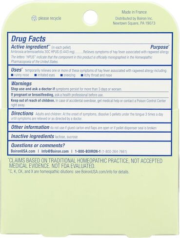 Boiron Ambrosia Ragweed Allergy Relief 30C Bonus Pack, 80 Count (Pack of 1) in Kuwait