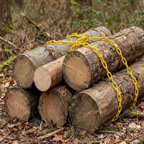 Moxweyeni 3/16" x 32 ft Grade 30 Safety Chain Yellow Coated Carbon Steel Proof Coil Chain for Towing Logging Agriculture Swing Set Fence Gate Barrier Outdoor in Kuwait