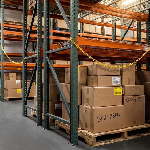 Moxweyeni 3/16" x 32 ft Grade 30 Safety Chain Yellow Coated Carbon Steel Proof Coil Chain for Towing Logging Agriculture Swing Set Fence Gate Barrier Outdoor in Kuwait