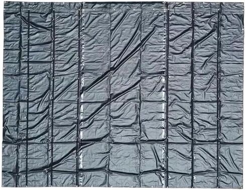 Mytee Products 16' x 16' Flatbed Truck 18 Oz Steel Tarp with 4 FT Drop - Black Heavy Duty Vinyl Waterproof Tarp for Trailers to Protect Cargo from Wind, Rain, Snow and Sun in Saudi Arabia