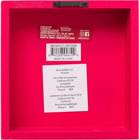 Silver Buffalo Strawberry Shortcake A Little Love is All it Takes 6" x 6" x 1.5" Box Wall Sign in Saudi Arabia