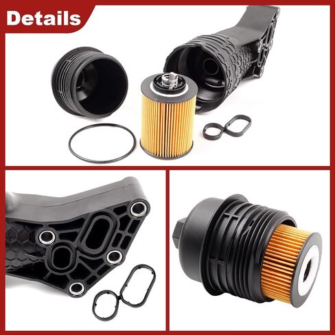 Oil Filter Housing Compatible with 2017-2020 G80,2016 Genesis,2020-2024 Palisade,2019-2020 Sorento,2017-2020 Cadenza,2020-2024 Telluride,2019-2021 Sedona,Replace 26300-3LAA0 in Kuwait