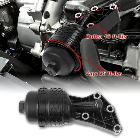 Oil Filter Housing Compatible with 2017-2020 G80,2016 Genesis,2020-2024 Palisade,2019-2020 Sorento,2017-2020 Cadenza,2020-2024 Telluride,2019-2021 Sedona,Replace 26300-3LAA0 in Kuwait