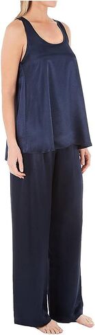 PJ Harlow Women's PW040 Jolie Satin Pant with Laura Satin Tank Set in Saudi Arabia