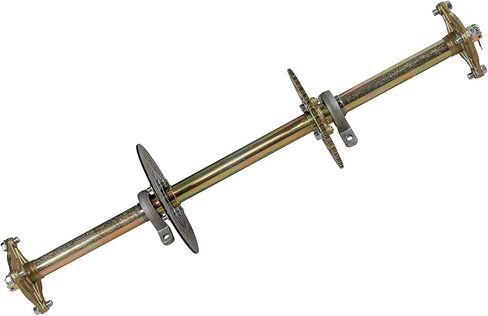 32" Complete Go Kart Rear Axle Kit 5" Wheels Tires Front Steering Assembly Brake 420 Sprocket & Go Kart Seat for ATV Quad Go Cart Drift Trikes Buggy in Kuwait