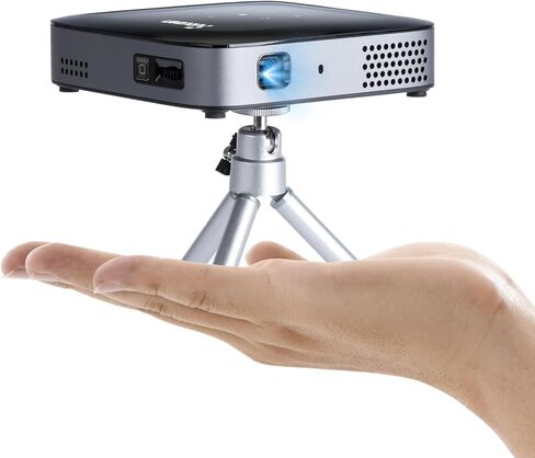 【3H Playtime】 جهاز عرض صغير مع WiFi و Bluetooth ، وجهاز عرض 1080 بكسل DLP مع بطارية ، ومكبر صوت وثلاثي ، وجهاز عرض هاتف Mini اللاسلكي لـ iPhone Roku Fire Stick إلخ ، جهاز عرض Mini Portable in Kuwait