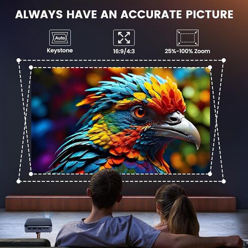 【3H Playtime】 جهاز عرض صغير مع WiFi و Bluetooth ، وجهاز عرض 1080 بكسل DLP مع بطارية ، ومكبر صوت وثلاثي ، وجهاز عرض هاتف Mini اللاسلكي لـ iPhone Roku Fire Stick إلخ ، جهاز عرض Mini Portable in Kuwait