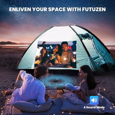 【3H Playtime】 جهاز عرض صغير مع WiFi و Bluetooth ، وجهاز عرض 1080 بكسل DLP مع بطارية ، ومكبر صوت وثلاثي ، وجهاز عرض هاتف Mini اللاسلكي لـ iPhone Roku Fire Stick إلخ ، جهاز عرض Mini Portable in Kuwait