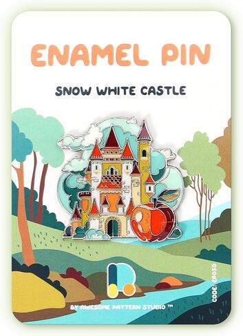 Enamel Pin - Snow White Castle. Collector’s Edition, Durable & Stylish Souvenir Pin for Backpacks, Jackets, Hats, and Accessories in Saudi Arabia