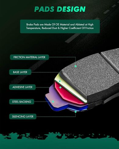 SCITOO Front 11.65" Rear 11.06" Brake Pads and Rotors Kits Fit For Lexus ES350 2007-2012,For Toyota Avalon 2008-2012,For Toyota For Camry 2007-2011 in Saudi Arabia