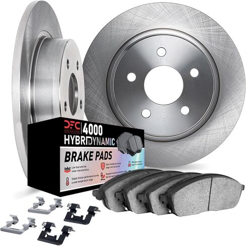Dynamic Friction Company Brake Kit For 2006-2009 Hyundai Azera| Rear 4000 HybriDynamic Brake Pads and Rotors Kit|Hardware included in Saudi Arabia