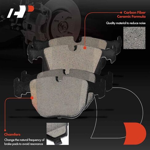 A-Premium Front and Rear Drilled and Slotted Disc Brake Rotors + Ceramic Pads Kit Compatible with Select BMW Model - X5 2000 2001 2002 2003 2004 2005 2006, 3.0L 4.4L, 12-PC Set in Saudi Arabia