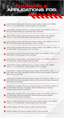 R1 Concepts Front and Rear Brake Kit For 2013-2018 Cadillac ATS| Drilled Slotted Brake Rotors| Ceramic Brake Pads and Rotors Kit in Saudi Arabia