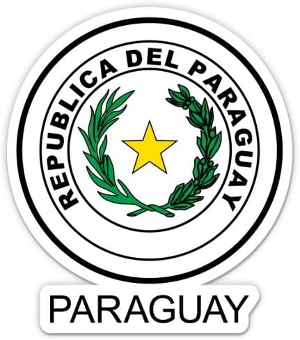 Squiddy Paraguay Coat of Arms Vinyl Sticker | Travel Souvenir Decal for Phone, Laptop, Water Bottle | 3 inch high in Kuwait
