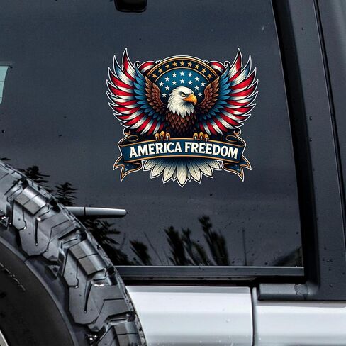 2250th Anniversary Car Decal, Patriotic Eagle Car Sticker, 1776-2026 USA Window Decal, American Eagle Cars Sticker, Vinyl Cars Decals for Patriots, USA 250th Independence Day Decoration /12 in Kuwait