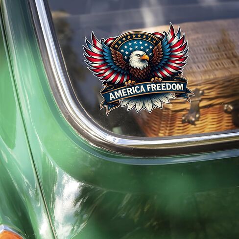 2250th Anniversary Car Decal, Patriotic Eagle Car Sticker, 1776-2026 USA Window Decal, American Eagle Cars Sticker, Vinyl Cars Decals for Patriots, USA 250th Independence Day Decoration /12 in Kuwait