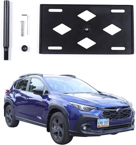 Front Bumper Tow Hook License Plate Mount Bracket for Subaru WRX STI 2022-2025,No Drill Tow Bumper Tow Hole Hook License Plate Mount Adapter Relocation Kit Accessories (WRX 2022-2025) in Saudi Arabia