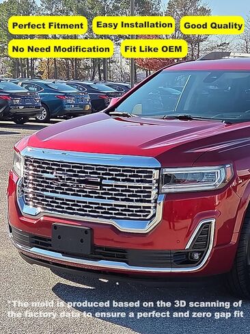 FASTCHE Front License Plate Frame Compatible with 2020 2021 2022 2023 GMC Acadia Front Bumper License Plate Holder Mounting Bracket Cover Replace # 84723652 GM1068234 in Kuwait