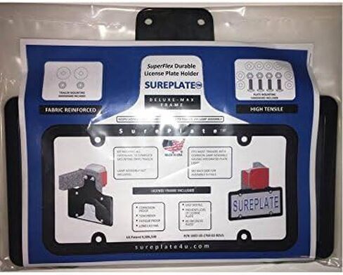 TM مقطورة/شاحنة DM16004 حامل لوحة الترخيص المطاطية، Deluxe-Max، الإطار in Kuwait