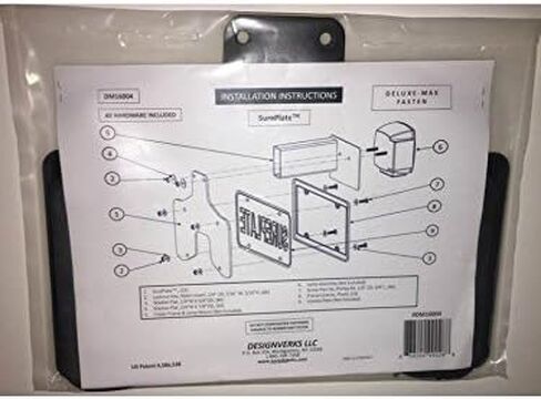 TM مقطورة/شاحنة DM16004 حامل لوحة الترخيص المطاطية، Deluxe-Max، الإطار in Kuwait