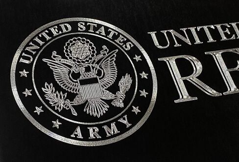 علامة سيارة متقاعد من الجيش الأمريكي منقوشة بالماس الفضي محفورة على هدية لوحة ترخيص أمامية من الألومنيوم الأسود in Kuwait