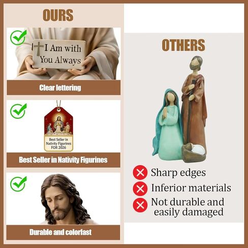 Jesus Resin Desk Companion Figurine, Car Dashboard Home Office Table Decor Jesus Christ Statue with "I Am with You Always" Sign, Handmade Sitting Religious Decorative, Unique Spiritual Gift (1PC) in Saudi Arabia