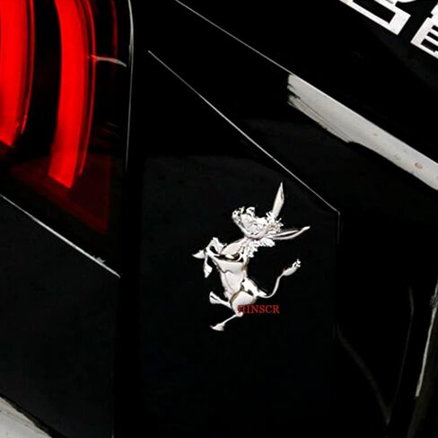 Donkey Emblem Decal 3D Metal Car Hood Badge Sticker Cute Decorative Decal for Car Motorcycle Laptop Backpack(Silver) in Saudi Arabia