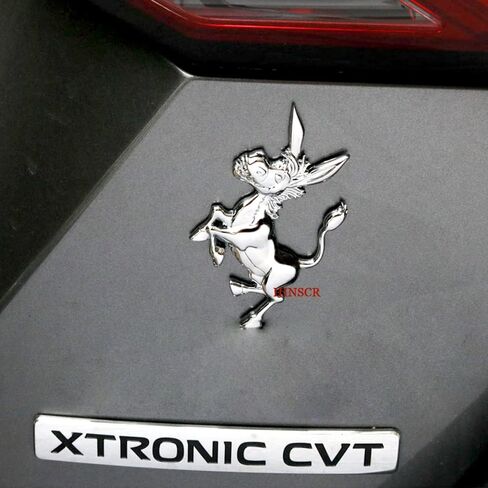 Donkey Emblem Decal 3D Metal Car Hood Badge Sticker Cute Decorative Decal for Car Motorcycle Laptop Backpack(Silver) in Saudi Arabia