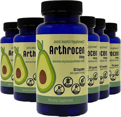 Joint Health Supplement, 300Mg Avocado Soy Unsaponifiable, Non-GMO, Dairy Free, Gluten Free & Shellfish Free, 60 Day Supply, One Capsule Per Day (2 Months)… in Kuwait