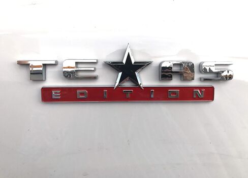 1 Count Silver+Red 3D Texas Edition Emblem Universal Decal for Truck Car Auto Vehicle in Kuwait