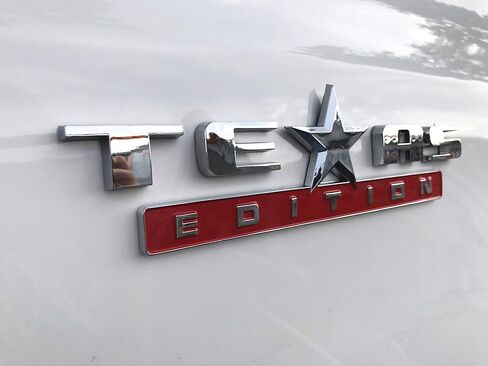 1 Count Silver+Red 3D Texas Edition Emblem Universal Decal for Truck Car Auto Vehicle in Kuwait