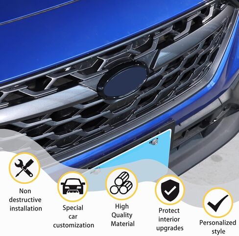 غطاء شعار الباب الخلفي للسيارة متوافق مع Subaru WRX 2021-2023، غطاء دوائر شعار السيارة الأمامي والخلفي، ملحقات شعار ديكور مركز الحلقة الدائرية (أسود لامع) in Saudi Arabia