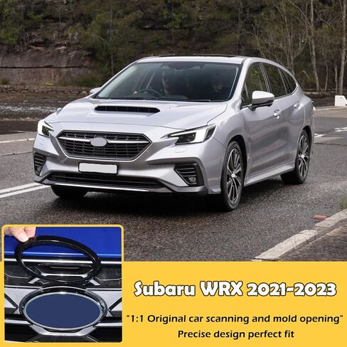 غطاء شعار الباب الخلفي للسيارة متوافق مع Subaru WRX 2021-2023، غطاء دوائر شعار السيارة الأمامي والخلفي، ملحقات شعار ديكور مركز الحلقة الدائرية (أسود لامع) in Saudi Arabia