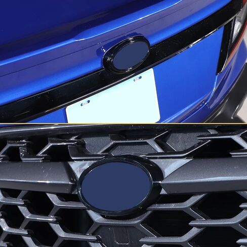 غطاء شعار الباب الخلفي للسيارة متوافق مع Subaru WRX 2021-2023، غطاء دوائر شعار السيارة الأمامي والخلفي، ملحقات شعار ديكور مركز الحلقة الدائرية (أسود لامع) in Saudi Arabia