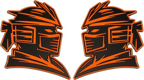 Samurai Emblem, Custom 3D Car Badge – Universal Exterior Accessories for Car, Truck, SUV, Motorcycle (Set of 2) (Purple) in Saudi Arabia