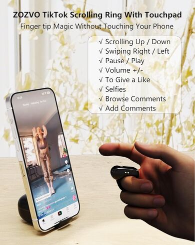 Remote Control for TikTok with Touchpad, Bluetooth Page Turner for iPad/Kindle App/iPhone/Android, (Pink) in Kuwait