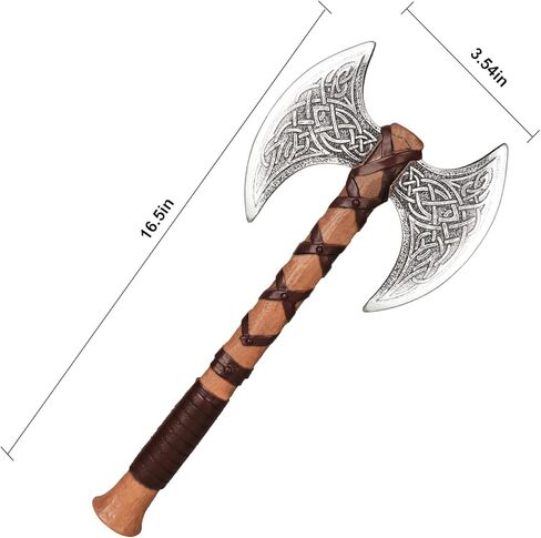 Viking Axe Props - 17 inches, Plastic Viking Fake Axe Accessories, Halloween Costume Props in Kuwait
