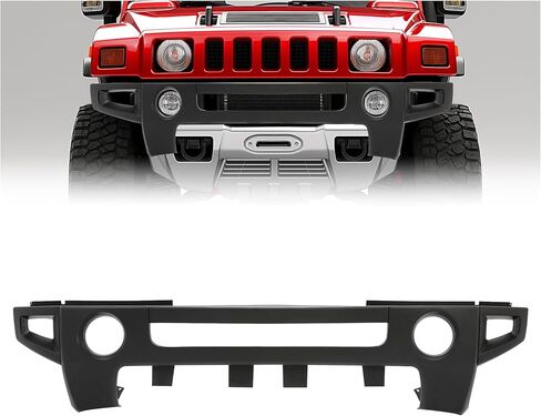 KUAFU Front Bumper Cover Compatible with 2006-2010 Hummer H3 2009-2010 Hummer H3T Replacement for 15264942 HU1000102 w/Fog Lamp Holes Black PP Plastic in Saudi Arabia