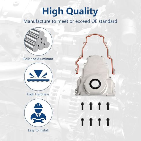 LS Front Timing Cover with Gasket Kit Compatible with GM Gen III LS1 LS6 4.8L 5.3L 5.7L 6.0L Engines in Kuwait