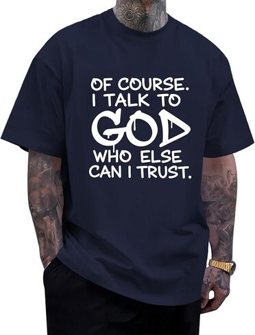قمصان KESIHAN المسيحية للرجال من Jesus Fear God Faith Graphic تي شيرت هدية دينية in Kuwait