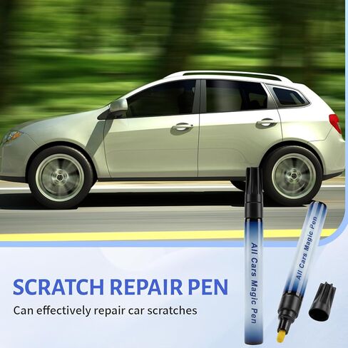 Magic Car Scratch Removal Pen, All Cars Magic Pen for Car Scratches, Quick Fix for Minor Paint Damage, 2 Pens with Sponge and Towel, 4-Piece Car Scratch Remover Kit in Kuwait