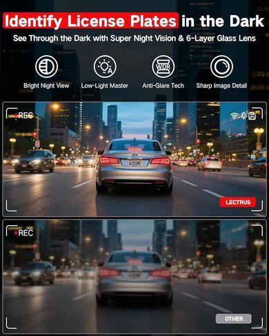 4K Dash Cam الأمامي والخلف من الداخل ، وكاميرا قناة 3 قناة للسيارات ، والتحكم في التطبيق ، والرؤية الليلية ، وشاشة IPS 3 بوصة ، و Wi-Fi مدمجة ، مستشعر G ، وضع وقوف السيارات على مدار 24 ساعة ، تسجيل حلقة ، بطاقة 64 جيجابايت SD ، K02 المحترف in Kuwait