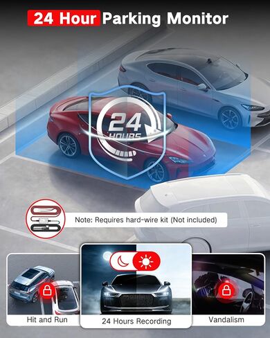 4K Dash Cam الأمامي والخلف من الداخل ، وكاميرا قناة 3 قناة للسيارات ، والتحكم في التطبيق ، والرؤية الليلية ، وشاشة IPS 3 بوصة ، و Wi-Fi مدمجة ، مستشعر G ، وضع وقوف السيارات على مدار 24 ساعة ، تسجيل حلقة ، بطاقة 64 جيجابايت SD ، K02 المحترف in Kuwait