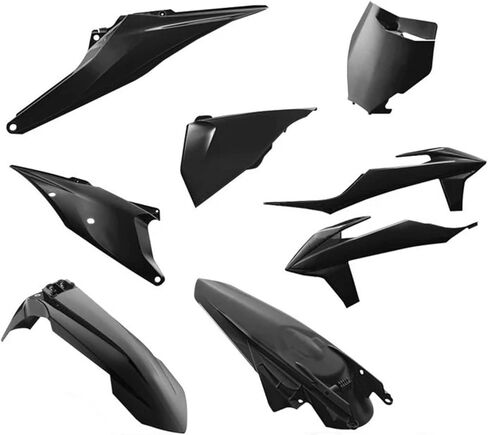 ل KTM SXF XC دراجة نارية مجموعة بلاستيكية كاملة الجسم هدية غطاء خزان درابزين الطين لوحة جانبية لوحة الحرس distintivo (أسود) in Kuwait