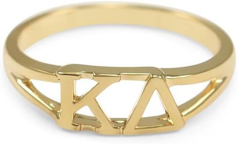 The Collegiate Standard Kappa Delta 14k Gold Plated Sorority Ring with Greek Letters in Kuwait