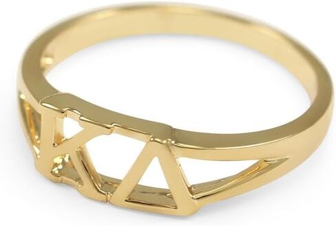 The Collegiate Standard Kappa Delta 14k Gold Plated Sorority Ring with Greek Letters in Kuwait
